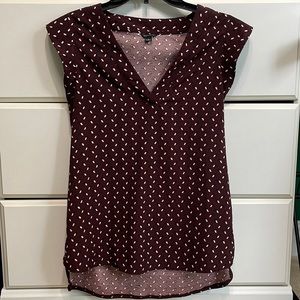 Ann Taylor Maroon Blouse
